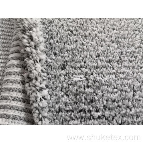 100% Polyester melange stripe Sherpa Fleece Knitting Fabric